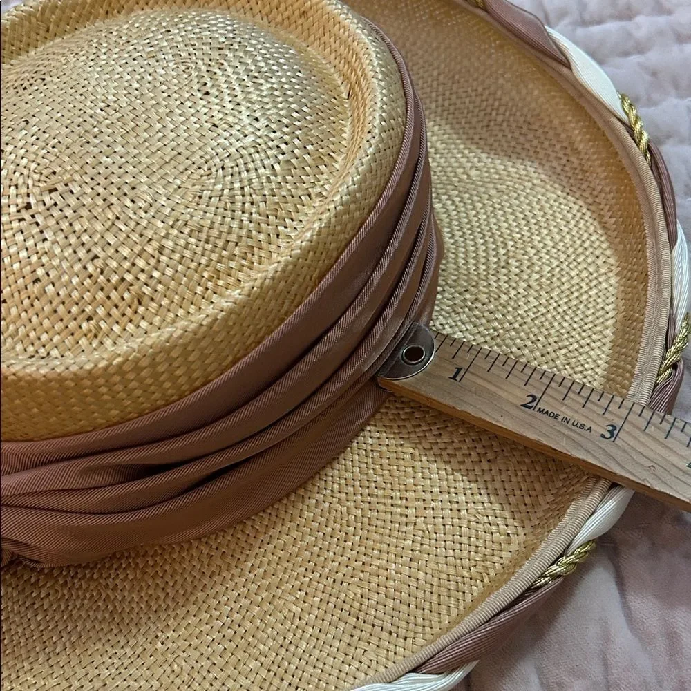 Whittall and shon Elegant straw and Cream Women's Hat